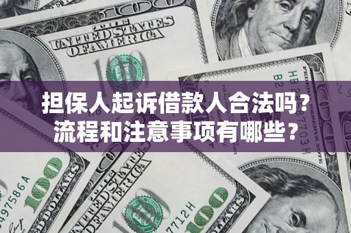北京担保人起诉借款人合法吗？流程和注意事项有哪些？