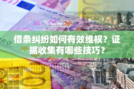 北京借条纠纷如何有效维权？证据收集有哪些技巧？